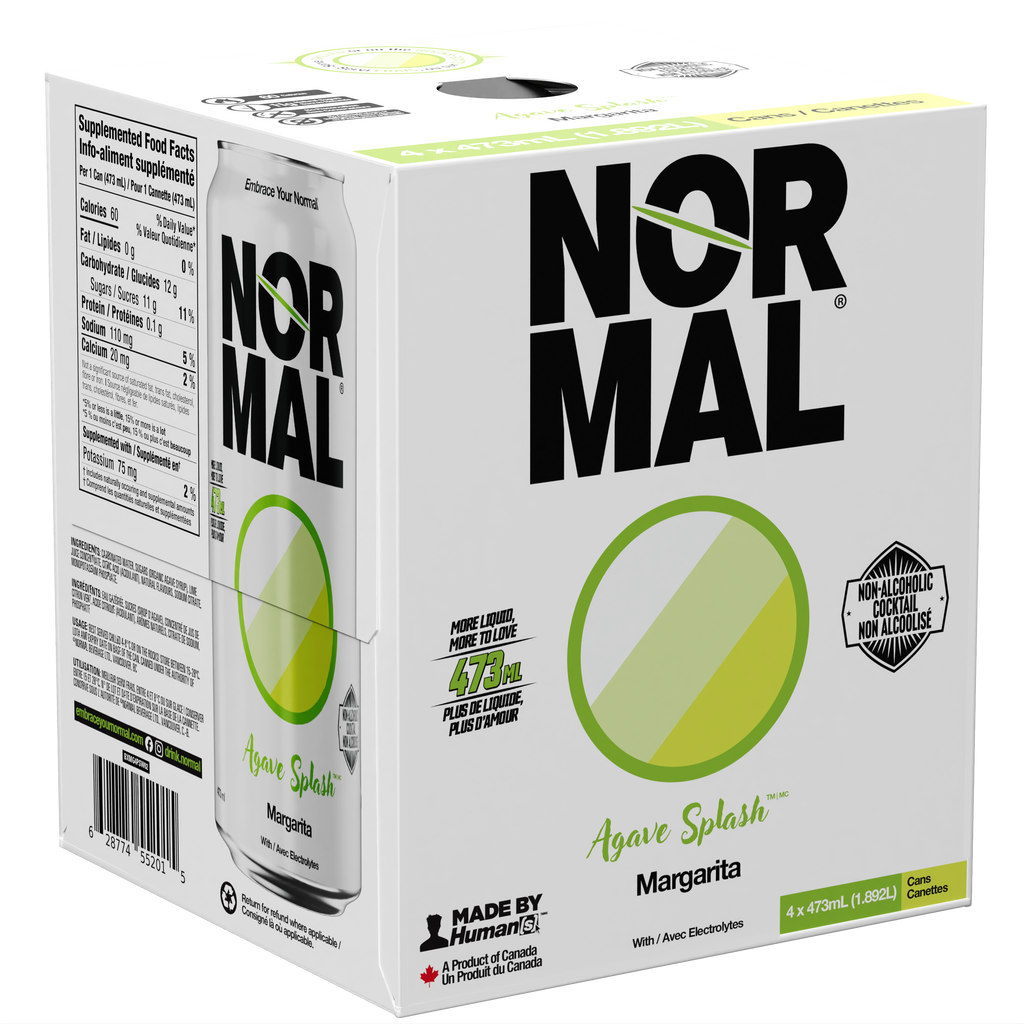 Normal Beverage - Agave Splash Non Alcoholic Margarita Cocktail. 4x473ml 4-Pack