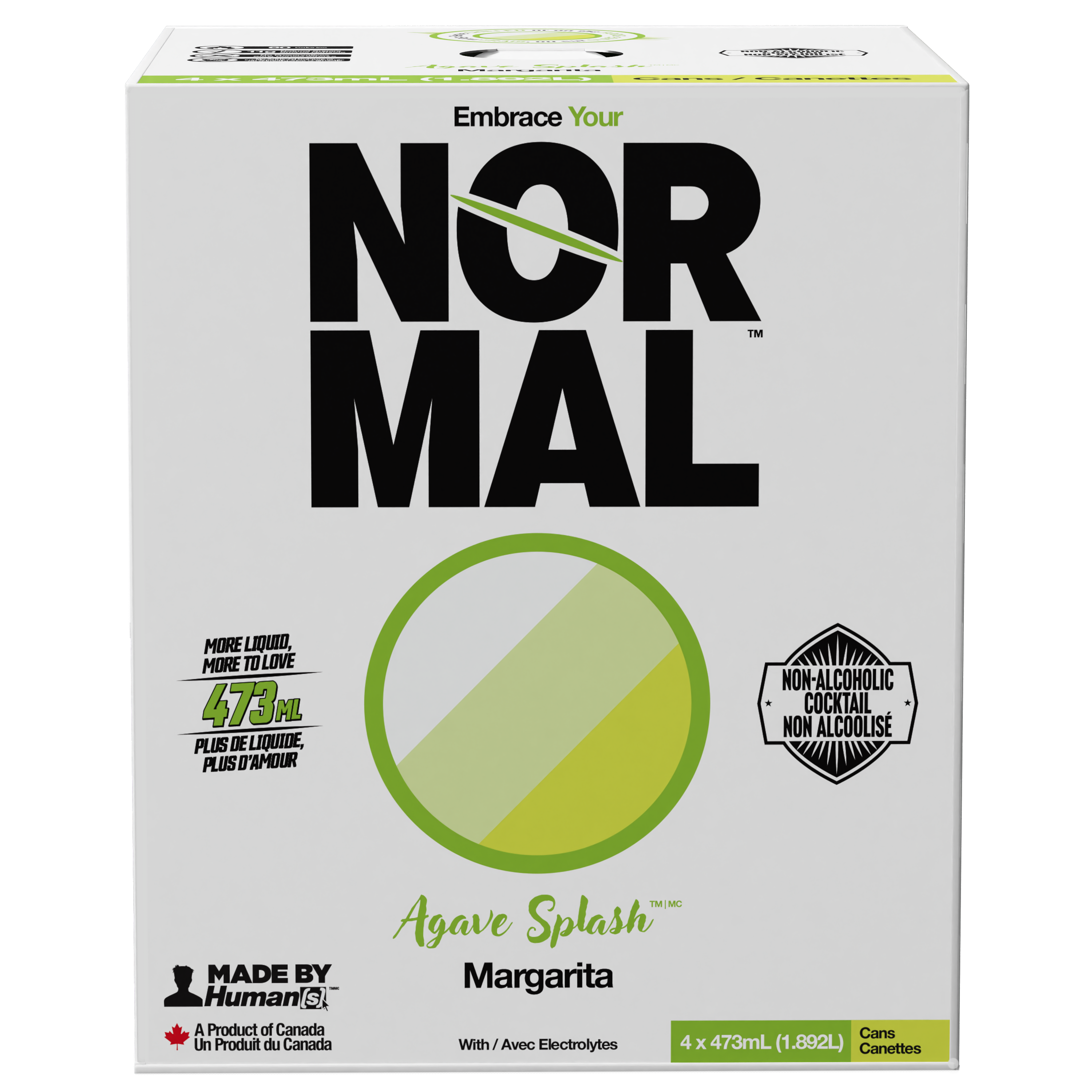 Normal Beverage - Agave Splash Non Alcoholic Margarita Cocktail. 4x473ml 4-Pack