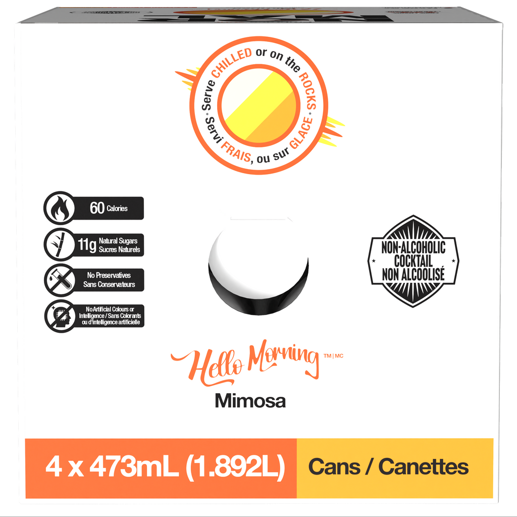 Normal Beverage - Hello Morning Non Alcoholic Mimosa Cocktail. 4x473ml 4-Pack